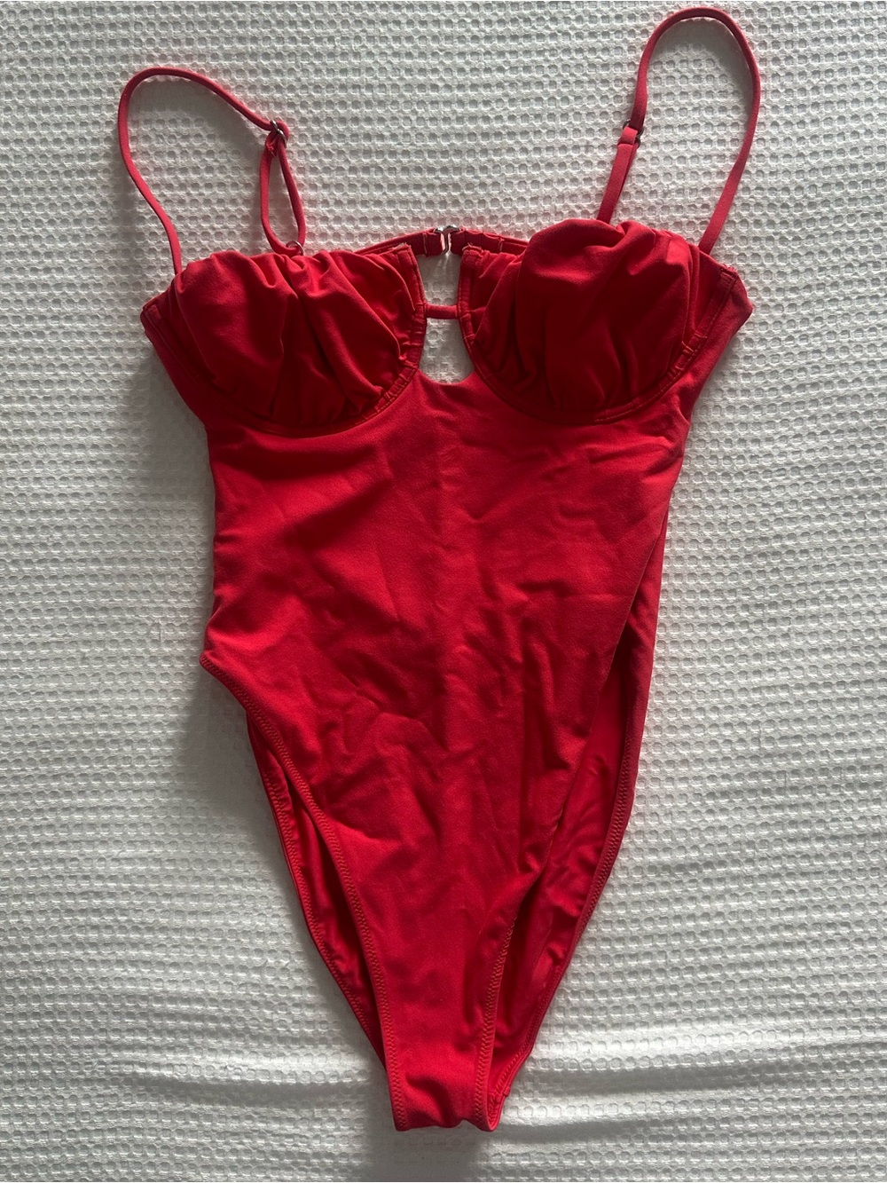 Montce Red One-Piece Bodysuit with Underwire Cups